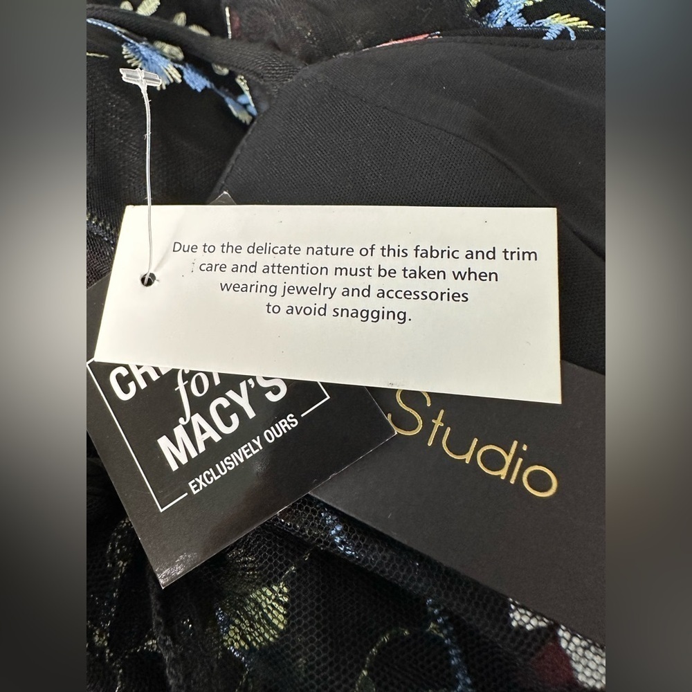 City Studios Juniors Floral-Embroidered Tulle Gown Size 3 - Picture 13 of 16